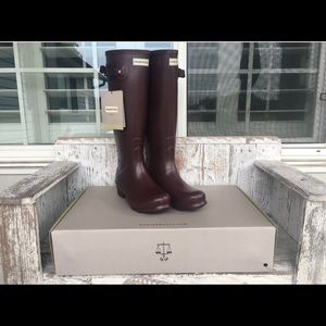 NEW Hunter Tall Burgundy Boot Original Norris SZ9